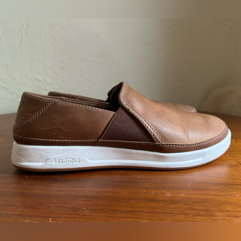 KURU Roam Atla Brown Leather Slip-On Loafers Size 9